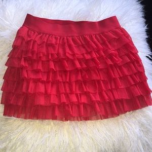 ❤️Circo red ruffle polyester skirt Size medium 7/8